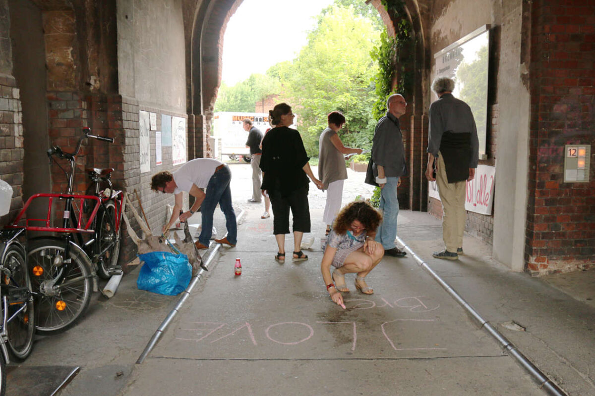 Aktion zum Erhalt der Kunsthalle Brennabor am 3. Juli 2015