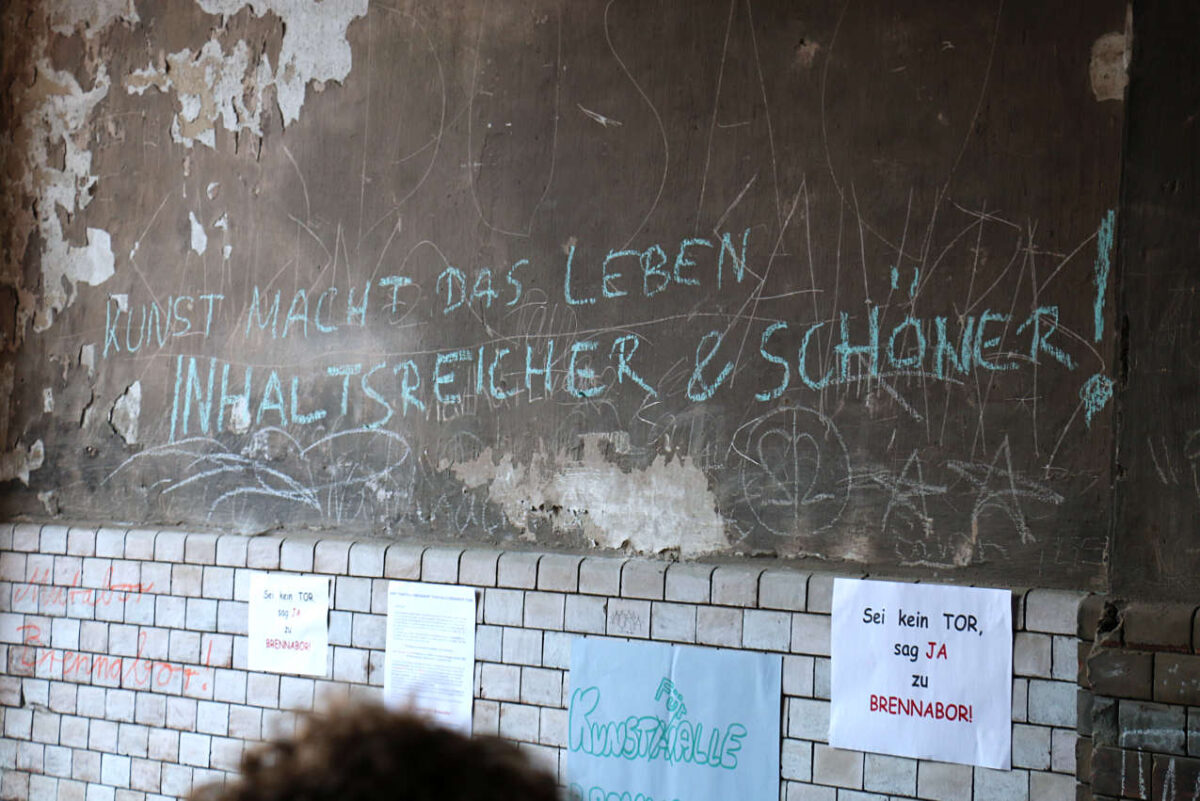 Aktion zum Erhalt der Kunsthalle Brennabor am 3. Juli 2015