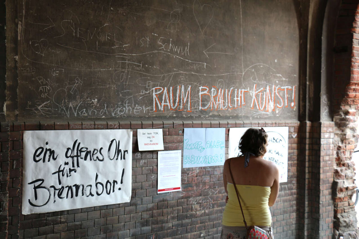 Aktion zum Erhalt der Kunsthalle Brennabor am 3. Juli 2015